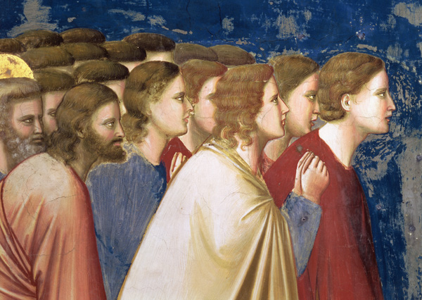 The Virgin's Suitors Praying before the Rods in the Temple à Giotto di Bondone