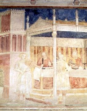 Herod's Banquet, detail of the violinist, from the Peruzzi chapel