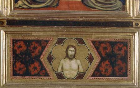 Wounded Christ from the Coronation of the Virgin Polyptych (centre predella) à Giotto di Bondone