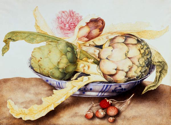 G.Garzoni / Bowl of Artichokes / c.1650 à Giovanna Garzoni