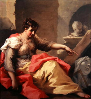 The Sculpture, c.1725 (oil on canvas) à Giovanni Antonio Pellegrini