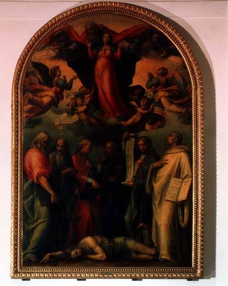 The Dispute of the Doctors of the Church over the Immaculate Conception à Giovanni Antonio Sogliani