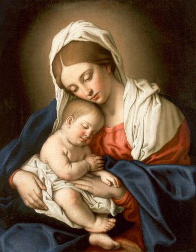 madonne avec l'enfant. à Giovan Battista detto "Il Sassoferrato" Salvi