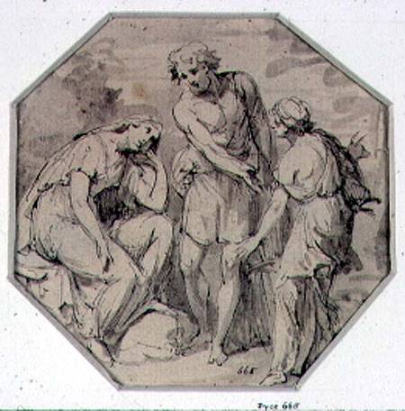 A Man and two Women Conversing à Giovanni Battista Cipriani