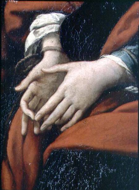 The Martyrdom of SS. Rufina and Seconda, known as the 'three-handed picture', detail of bound hands, à Giovanni Battista Crespi