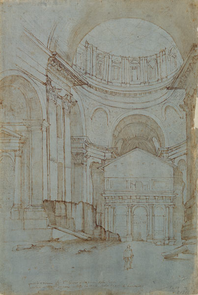 View in New St. Peter's in Rome à Giovanni Battista Naldini