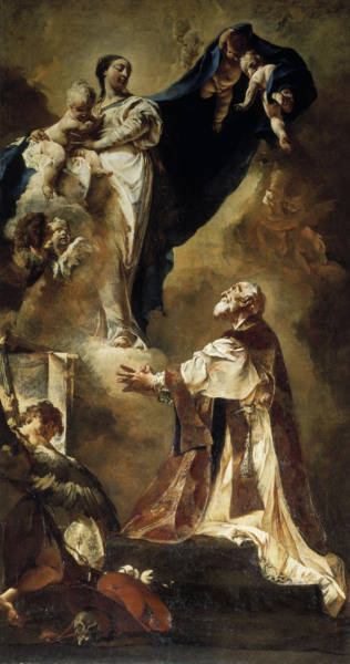 Piazzetta, Vierge apparait a st Ph. Neri à Giovanni Battista Piazzetta