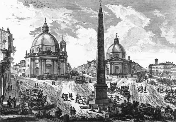 Veduta della Piazza del Popolo, c.1750 à Giovanni Battista Piranesi