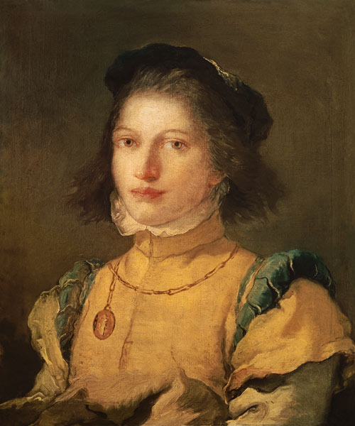 A girl in 16th century page's costume à Giovanni Battista Tiepolo