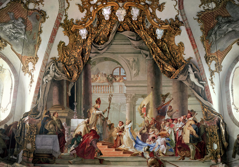 Marriage of Frederick I (c.1123-90) Barbarossa and Beatrice I (1145-84) à Giovanni Battista Tiepolo