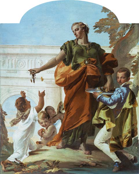 Charity Dispensing Alms (fresco) à Giovanni Battista Tiepolo