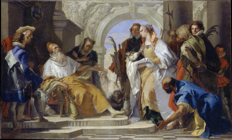 The Patron Saints of the Crotta Family à Giovanni Battista Tiepolo
