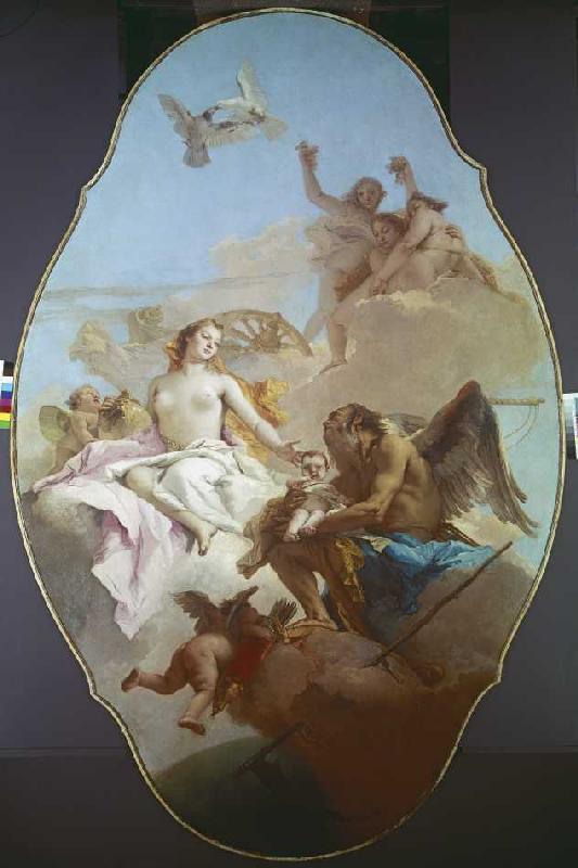 Eine Allegorie mit Venus und der Zeit à Giovanni Battista Tiepolo