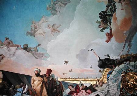 The Glory of Spain III, from the Ceiling of the Throne Room à Giovanni Battista Tiepolo