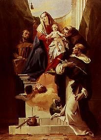 Madonne, entourée de Saints à Giovanni Battista Tiepolo