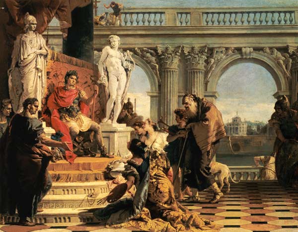 Maecenas Presenting the Liberal Arts to the Emperor Augustus (63BC-14AD) à Giovanni Battista Tiepolo