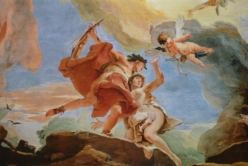 Orpheus Rescuing Eurydice from the Underworld (detail of the ceiling) à Giovanni Battista Tiepolo