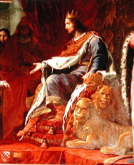 The Queen of Sheba Before King Solomon, detail of Solomon on his Throne à Giovanni Battista Tiepolo