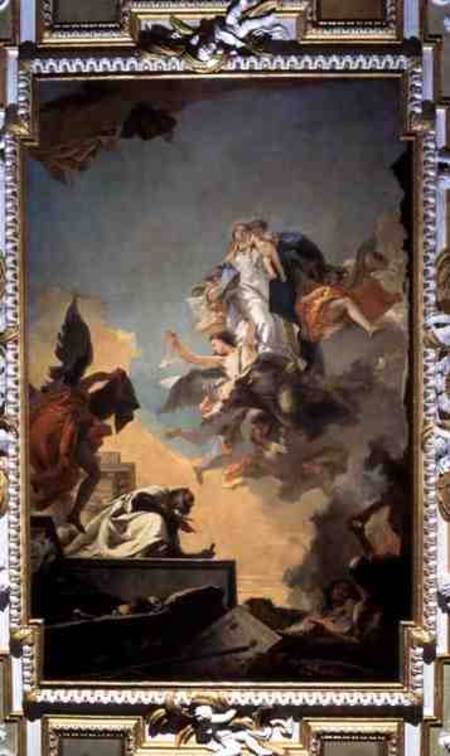 The Virgin of Carmel Giving the Scapula to the Blessed Simon Stock à Giovanni Battista Tiepolo