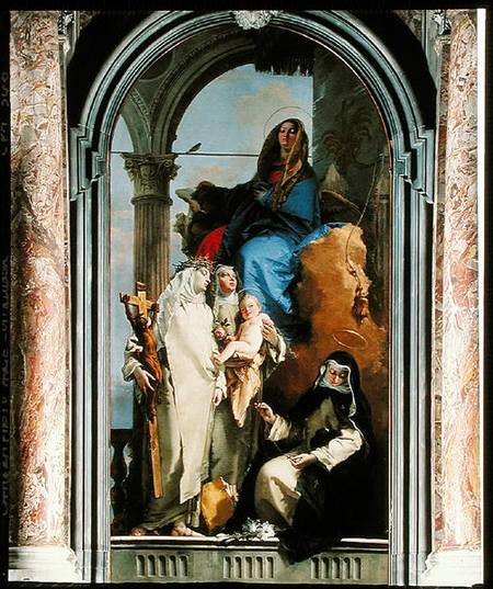 The Virgin and three Dominican saints à Giovanni Battista Tiepolo