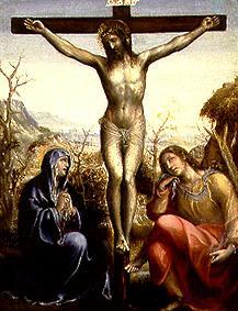 Le Jesus crucifié avec Marie et Jean. à Giovanni Bazzi Sodoma