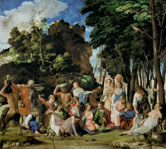 repas de fête des dieux à Giovanni Bellini