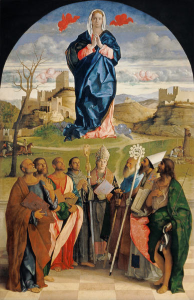 Giov.Bellini/Vierge en gloire et saints à Giovanni Bellini