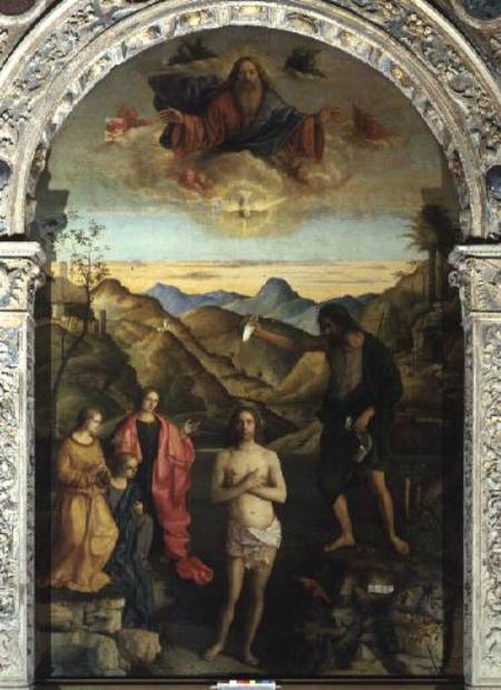Baptism of Christ, St. John Altarpiece à Giovanni Bellini