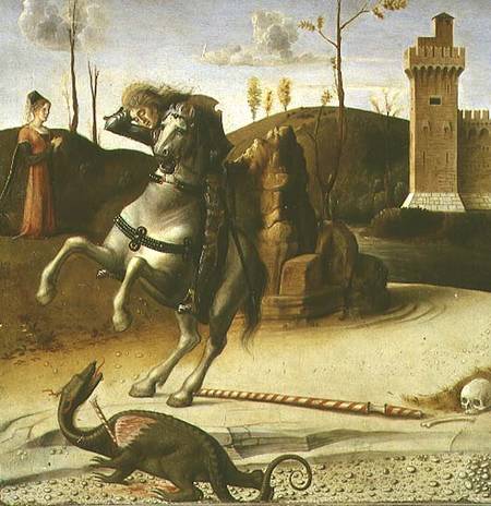 St. George and the Dragon, predella à Giovanni Bellini