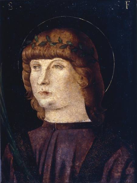 Jeune saint / Cercle de Bellini à Giovanni Bellini