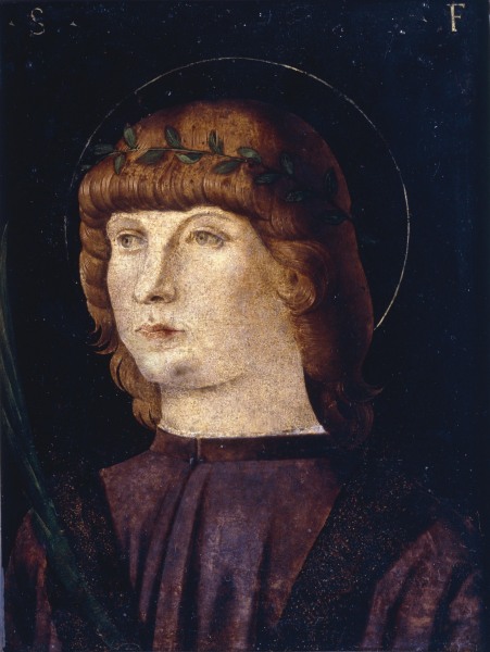 Young Saint , Circle of Bellini à Giovanni Bellini