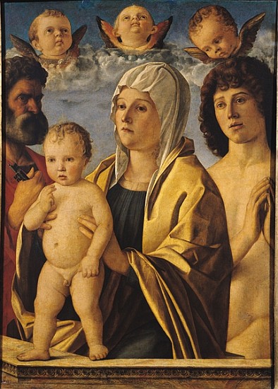 The Virgin and Child with St. Peter and St. Sebastian, c.1487 à Giovanni Bellini