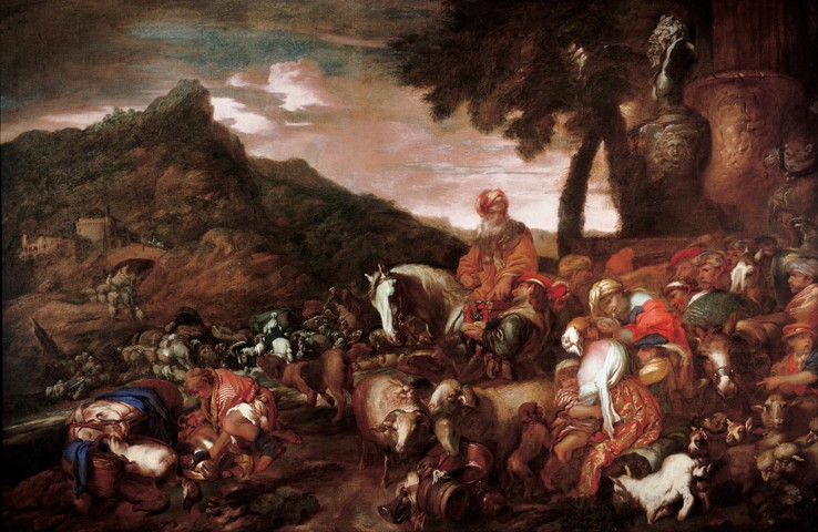 Abraham on the Road to Canaan à Giovanni Benedetto Castiglione