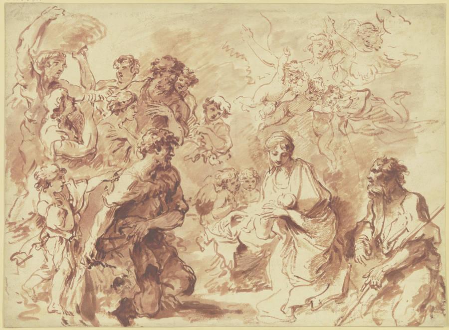 Adoration of the shepherds à Giovanni Benedetto Castiglione