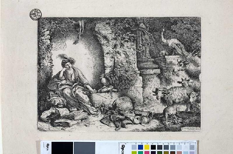 Circe verwandelt die Gefährten des Odysseus in Tiere à Giovanni Benedetto Castiglione