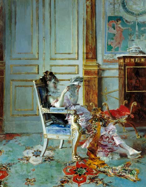 Girl Reading in a Salon à Giovanni Boldini