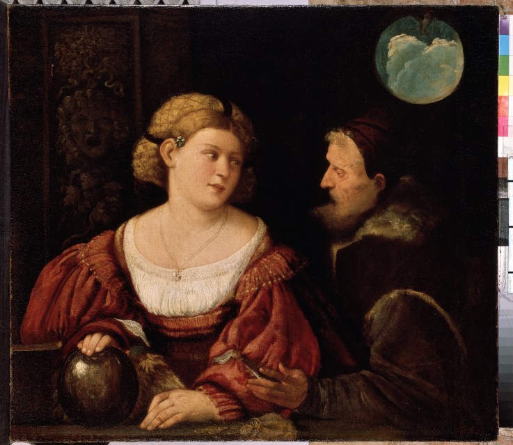 Seduction (Old Man and a Young Woman) à Giovanni Cariani