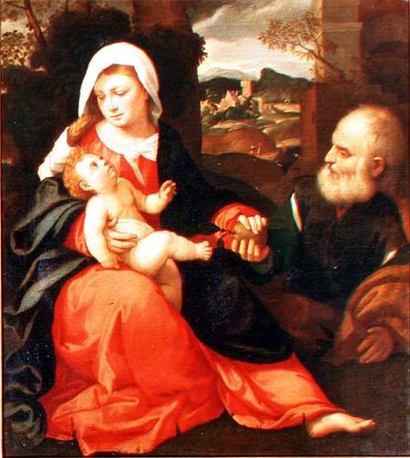 The Holy Family à Giovanni Cariani