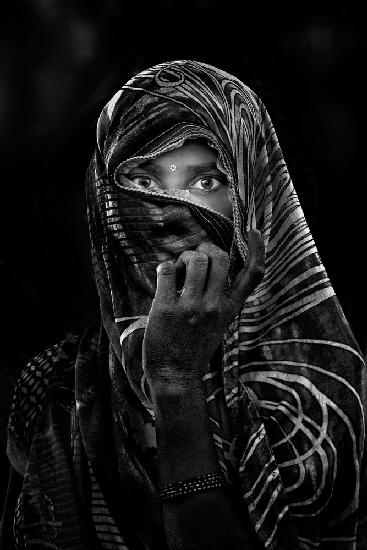 Street portrait in a village close to Delhi