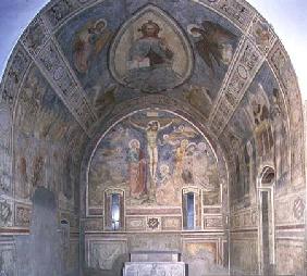 Chapel of SS. Ambrogio and Caterina from Moccirolo showing the barrel vault with Christ in Glory and