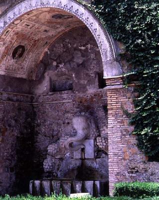 Fountain grotto incorporating an Annone Elephant, mascot of the court of Leo X, presented to Cardina à Giovanni da Udine