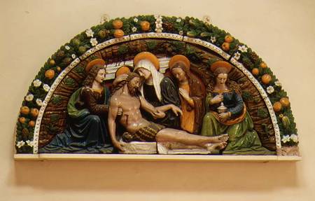 The Maries in the Sepulchre, bas relief à Giovanni della Robbia