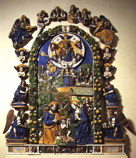 Nativity, bas relief à Giovanni della Robbia