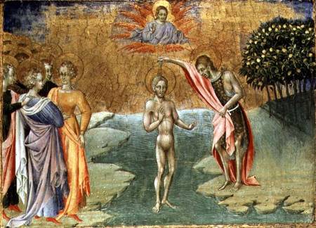 The Baptism of Christ à Giovanni  di Paolo di Grazia