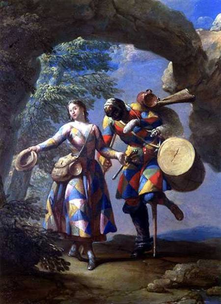 A Harlequin Returning from War à Giovanni Domenico Ferretti