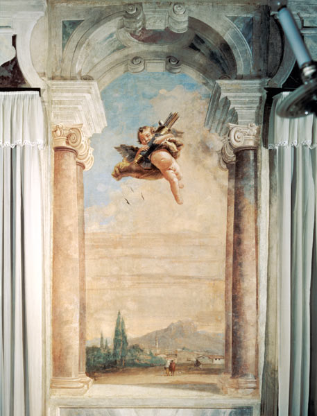 Landscape with Cupid from the 'Foresteria' ( 1757 à Giovanni Domenico Tiepolo