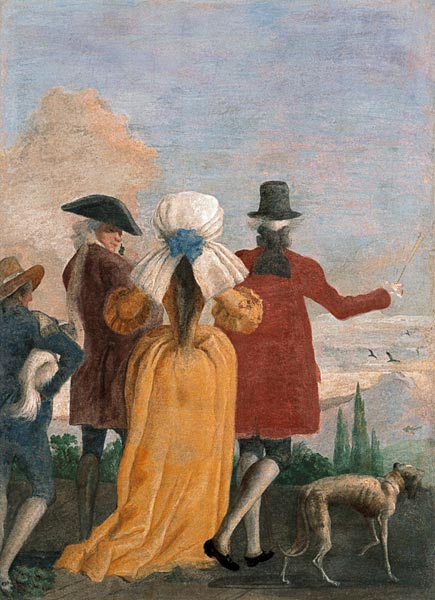G.D.Tiepolo / Promenade a trois / v.1781 à Giovanni Domenico Tiepolo