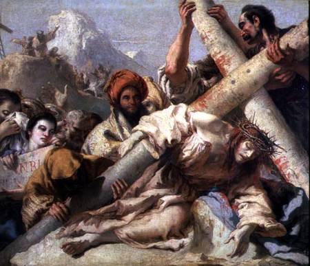 Christ's Fall on the way to Calvary à Giovanni Domenico Tiepolo