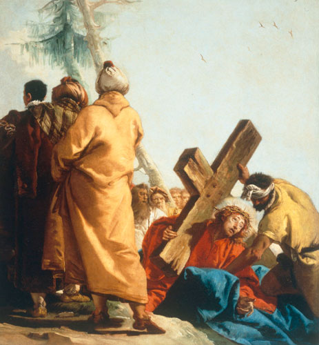 Christ falls beneath the Cross for the second time à Giovanni Domenico Tiepolo