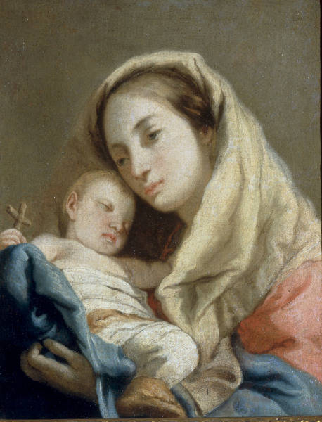 G.D.Tiepolo / Vierge a l''enfant à Giovanni Domenico Tiepolo